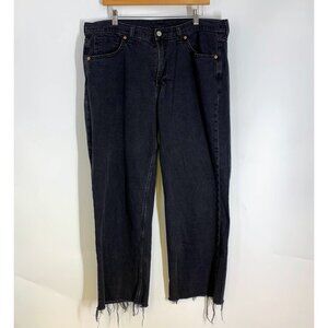 Gap Women's Loose Mid Rise Cut Off Hem Stretch Denim Jeans‎ Size 16